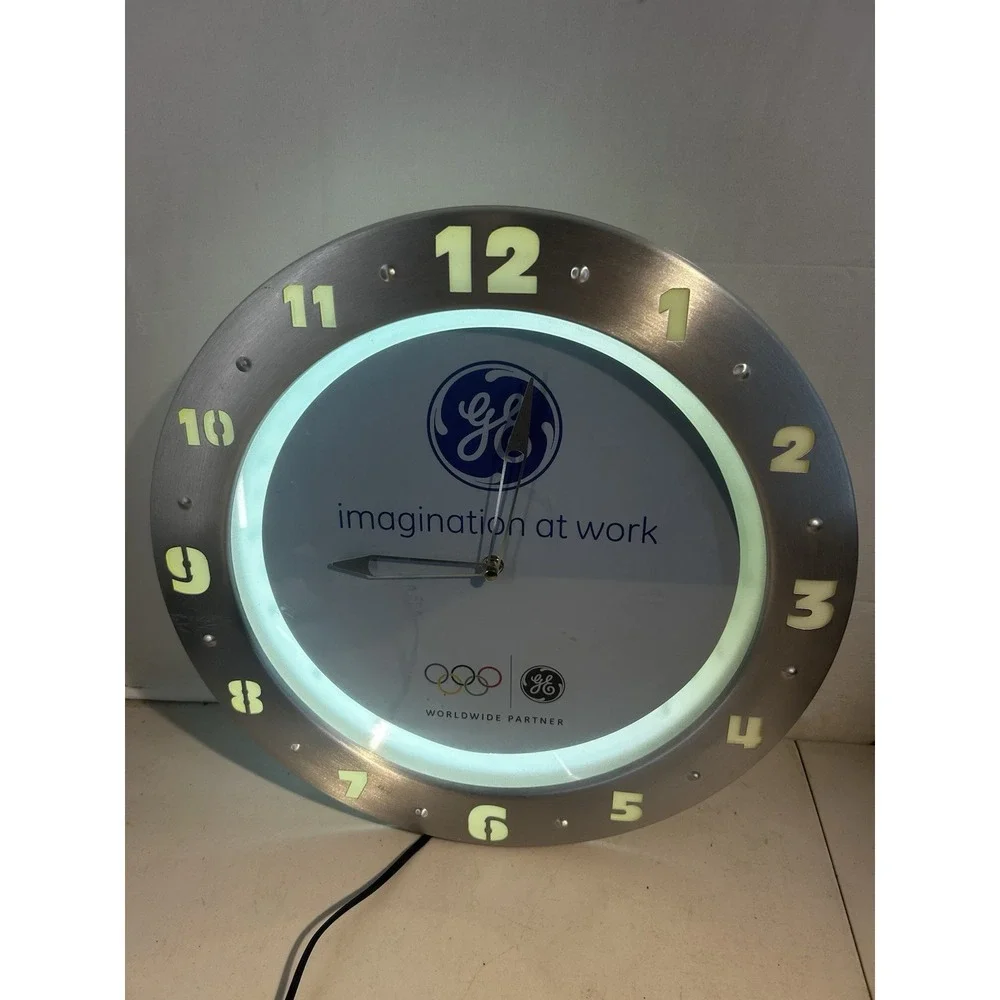 GE Worldwide Partner Olympics Support Lighted Clock General Electric Imagination